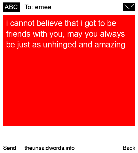 unsent message to emee