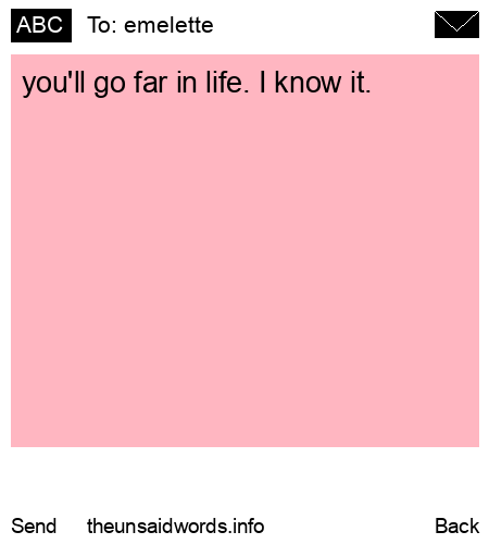unsent message to emelette