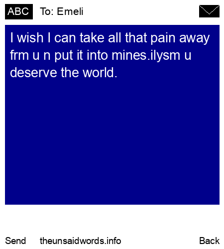 unsent message to Emeli