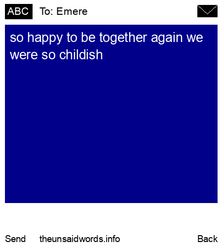 unsent message to Emere