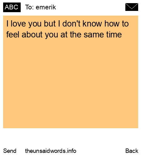 unsent message to emerik