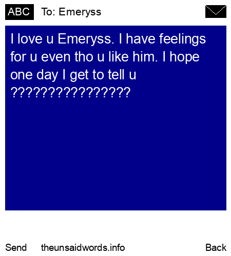 unsent message to Emeryss