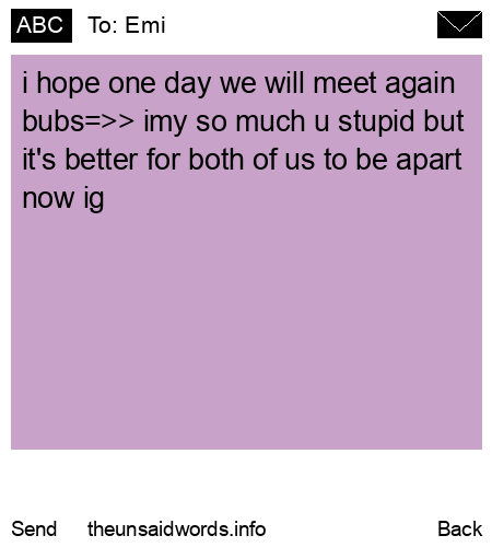 unsent message to Emi