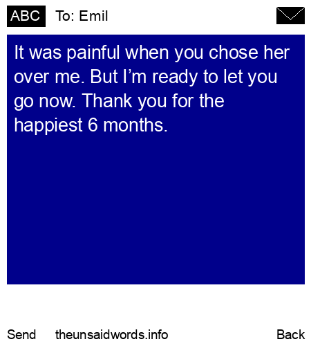 unsent message to Emil