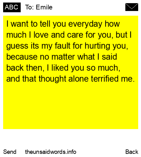 unsent message to Emile