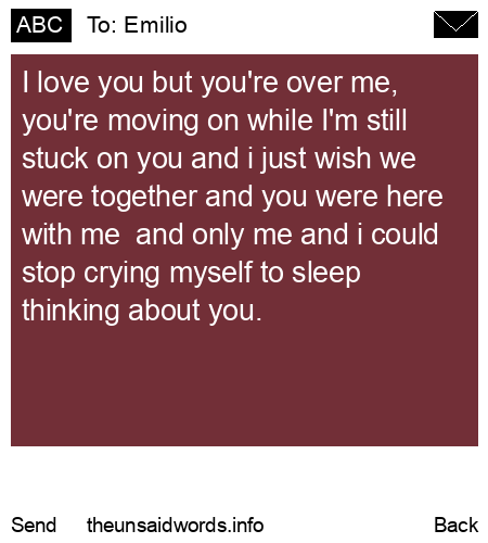 unsent message to Emilio