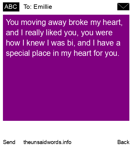 unsent message to Emillie