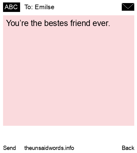 unsent message to Emilse