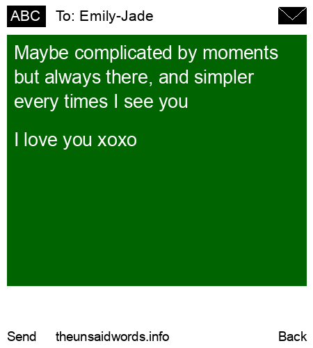 unsent message to Emily-Jade
