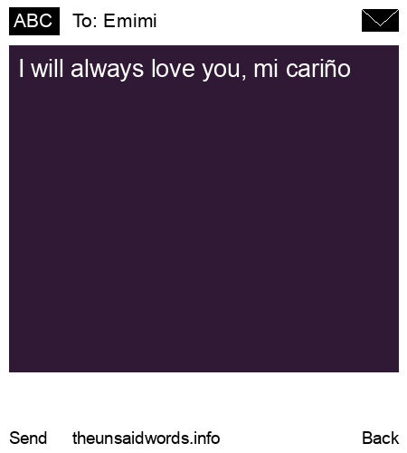 unsent message to Emimi