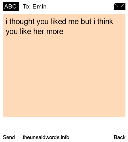 unsent message to Emin