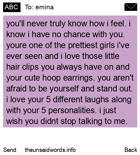 unsent message to emina
