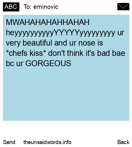 unsent message to eminovic