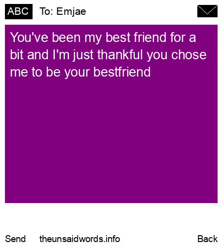unsent message to Emjae