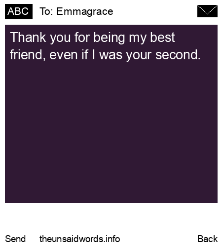 unsent message to Emmagrace