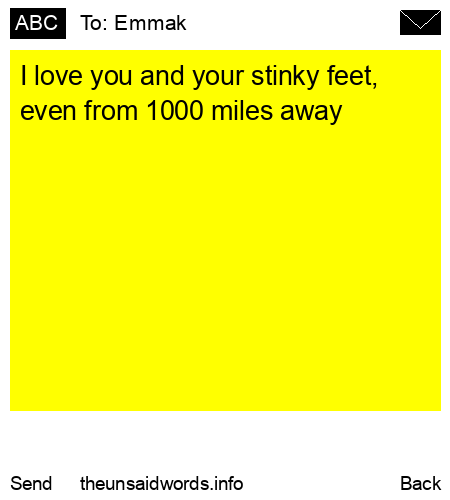 unsent message to Emmak