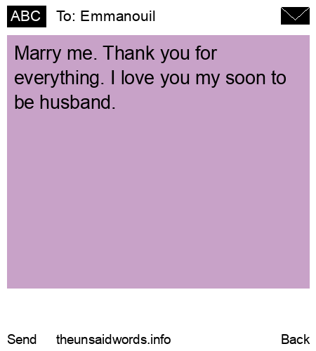 unsent message to Emmanouil