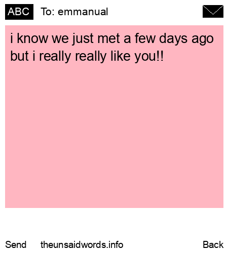 unsent message to emmanual
