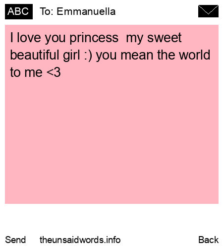 unsent message to Emmanuella 