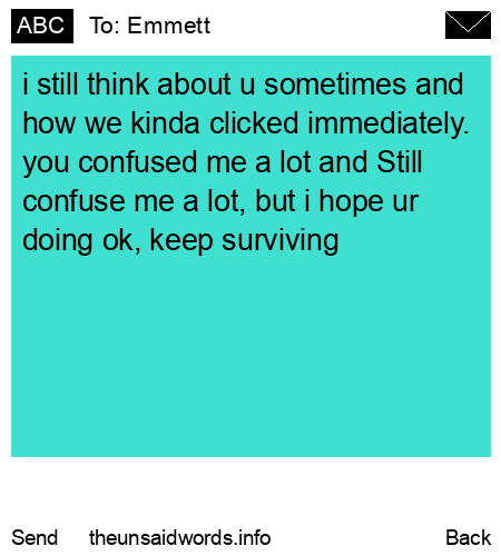 unsent message to Emmett