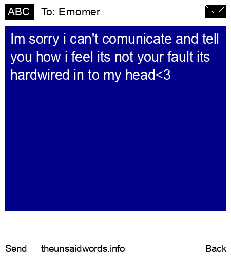 unsent message to Emomer