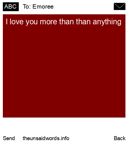 unsent message to Emoree