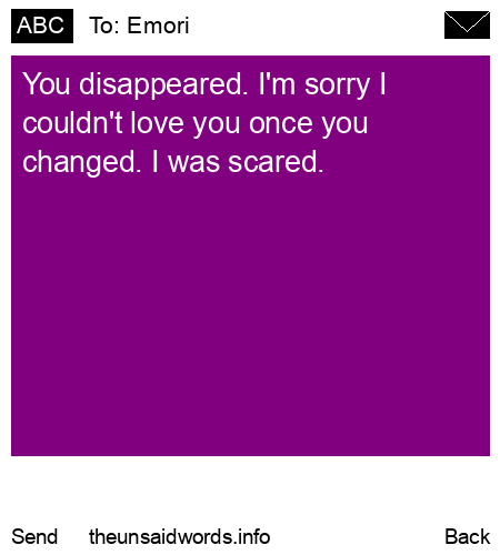 unsent message to Emori