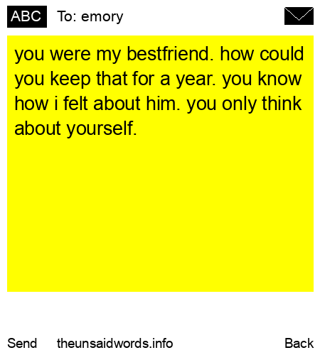 unsent message to emory