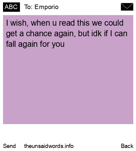 unsent message to Emporio