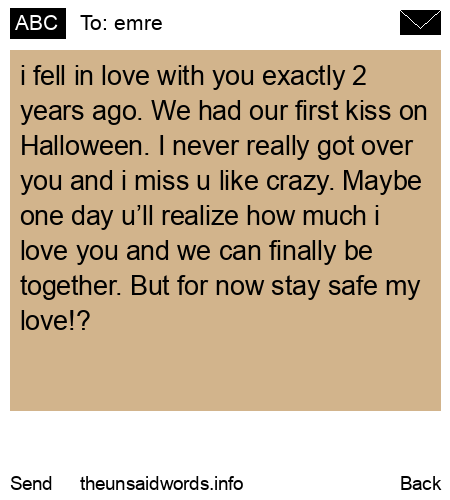 unsent message to emre
