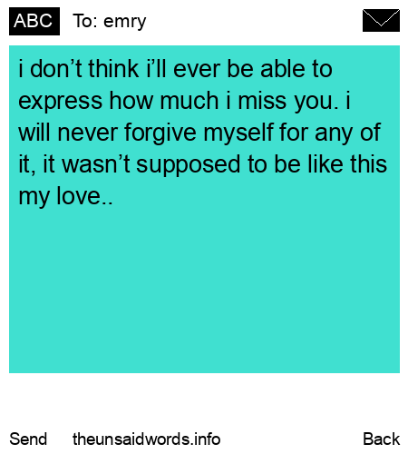 unsent message to emry