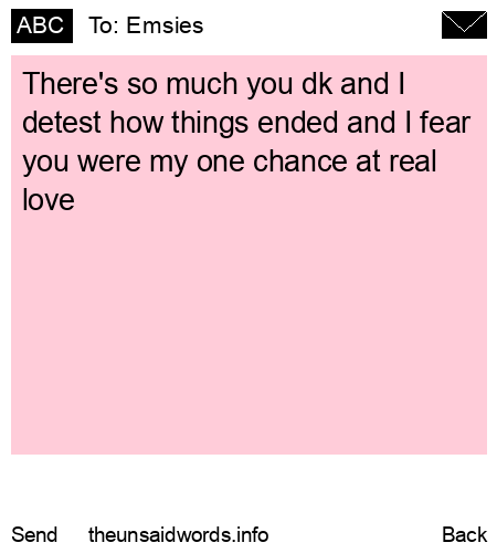 unsent message to Emsies