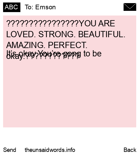 unsent message to Emson