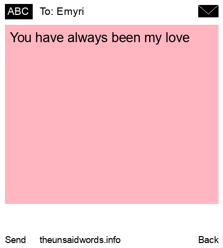 unsent message to Emyri