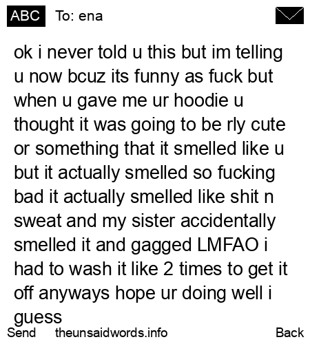 unsent message to ena