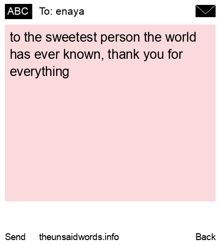 unsent message to enaya