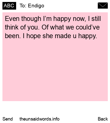 unsent message to Endigo