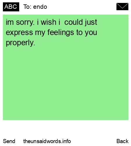 unsent message to endo