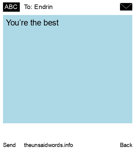 unsent message to Endrin 