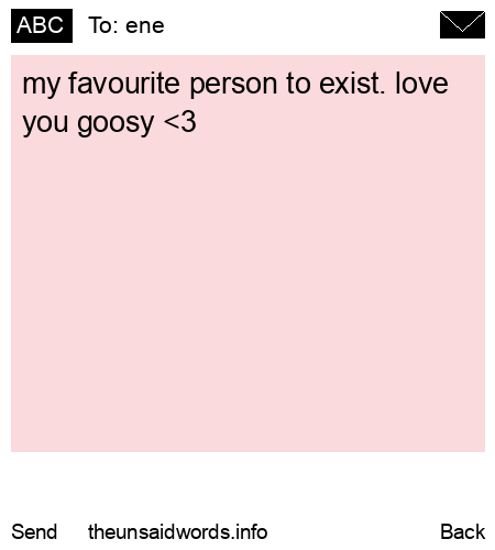 unsent message to ene