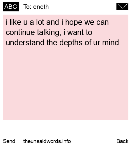 unsent message to eneth