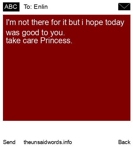 unsent message to Enlin
