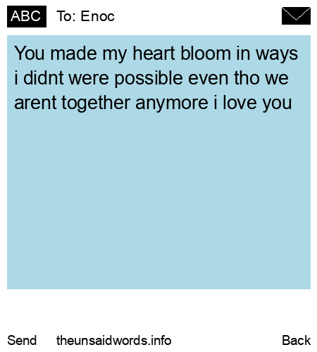 unsent message to Enoc