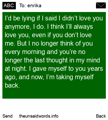 unsent message to enrika