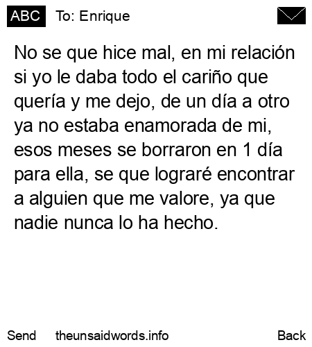 unsent message to Enrique