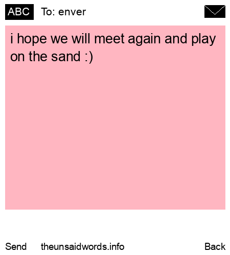 unsent message to enver