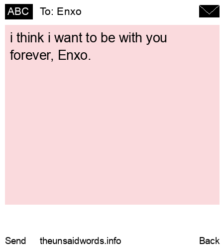 unsent message to Enxo