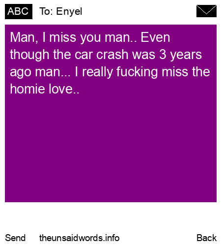 unsent message to Enyel