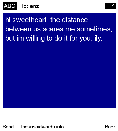 unsent message to enz