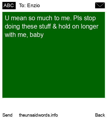 unsent message to Enzio